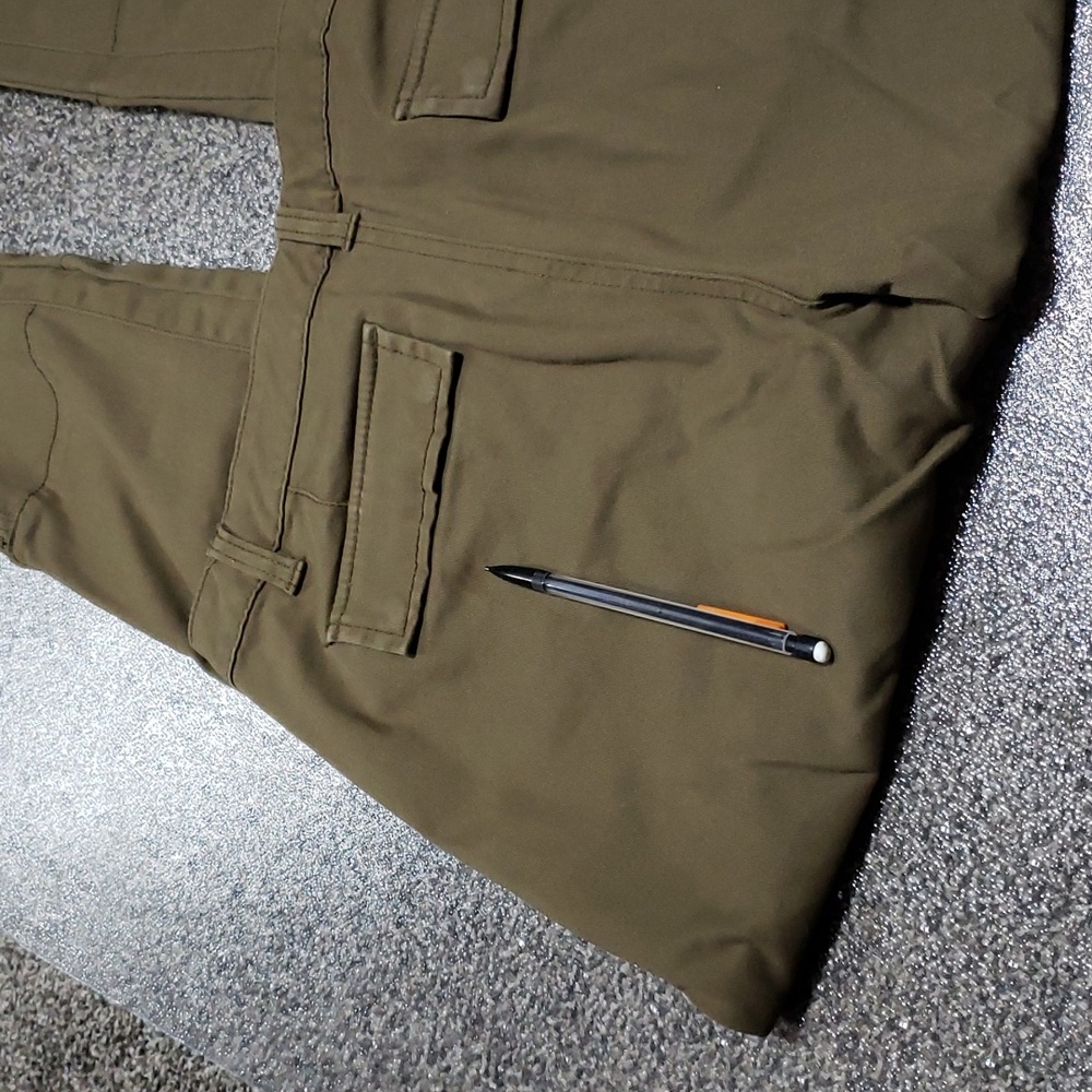 Michael Kors Olive Green Gold Zipper Cuff Pants Size 6 - Picture 15 of 16
